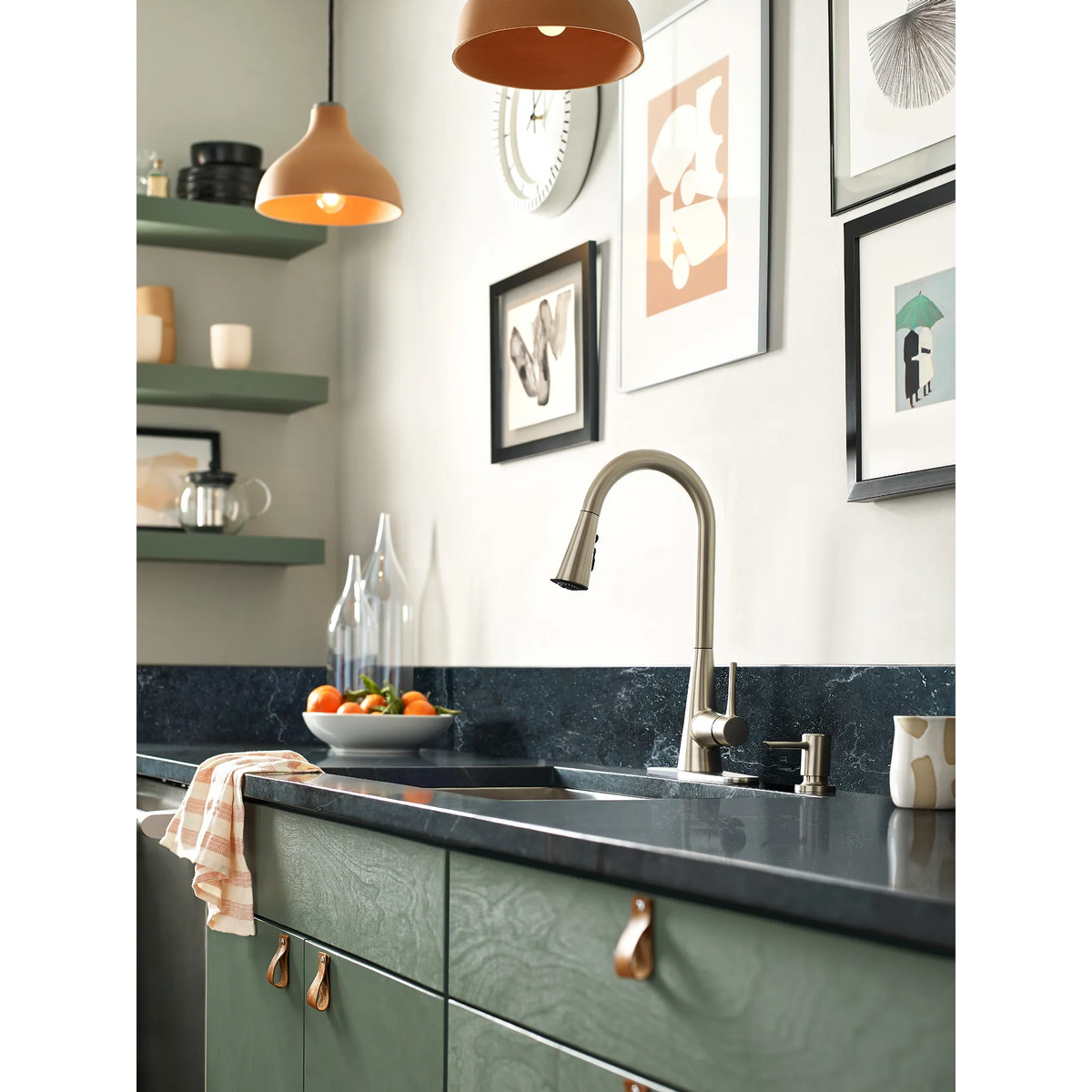 Moen Sarai Smart Kitchen Faucet Single-Handle High-Arc Pulldown 87836 in Spot Resist Stainless (87836SRS) - view 2