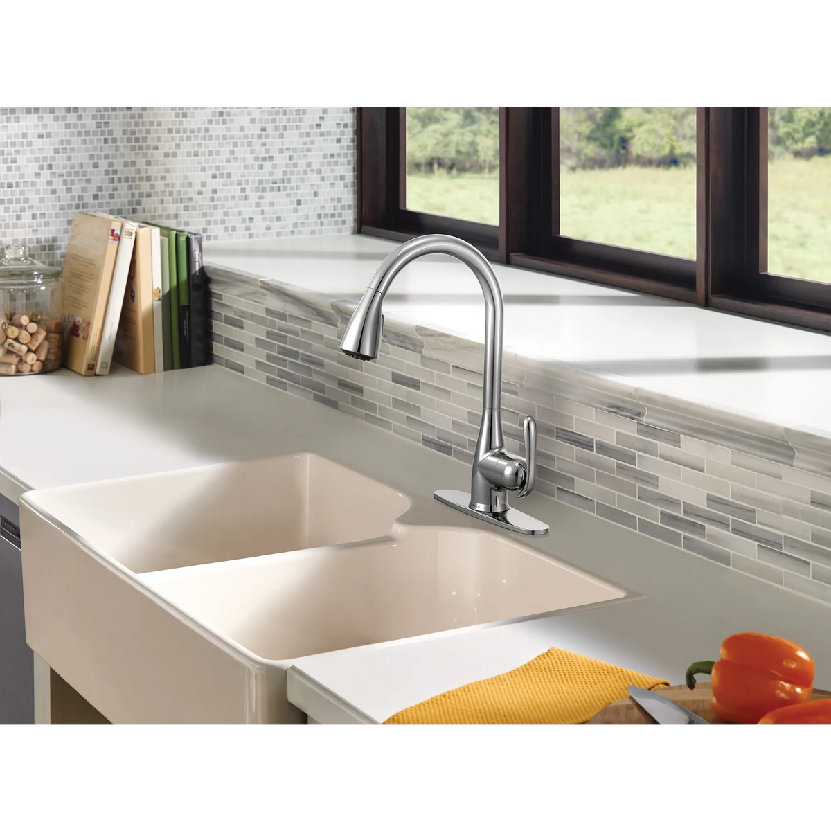 Moen Haysfield Single-Handle High-Arc Kitchen Faucet 87879 in Chrome (87879) - view 3