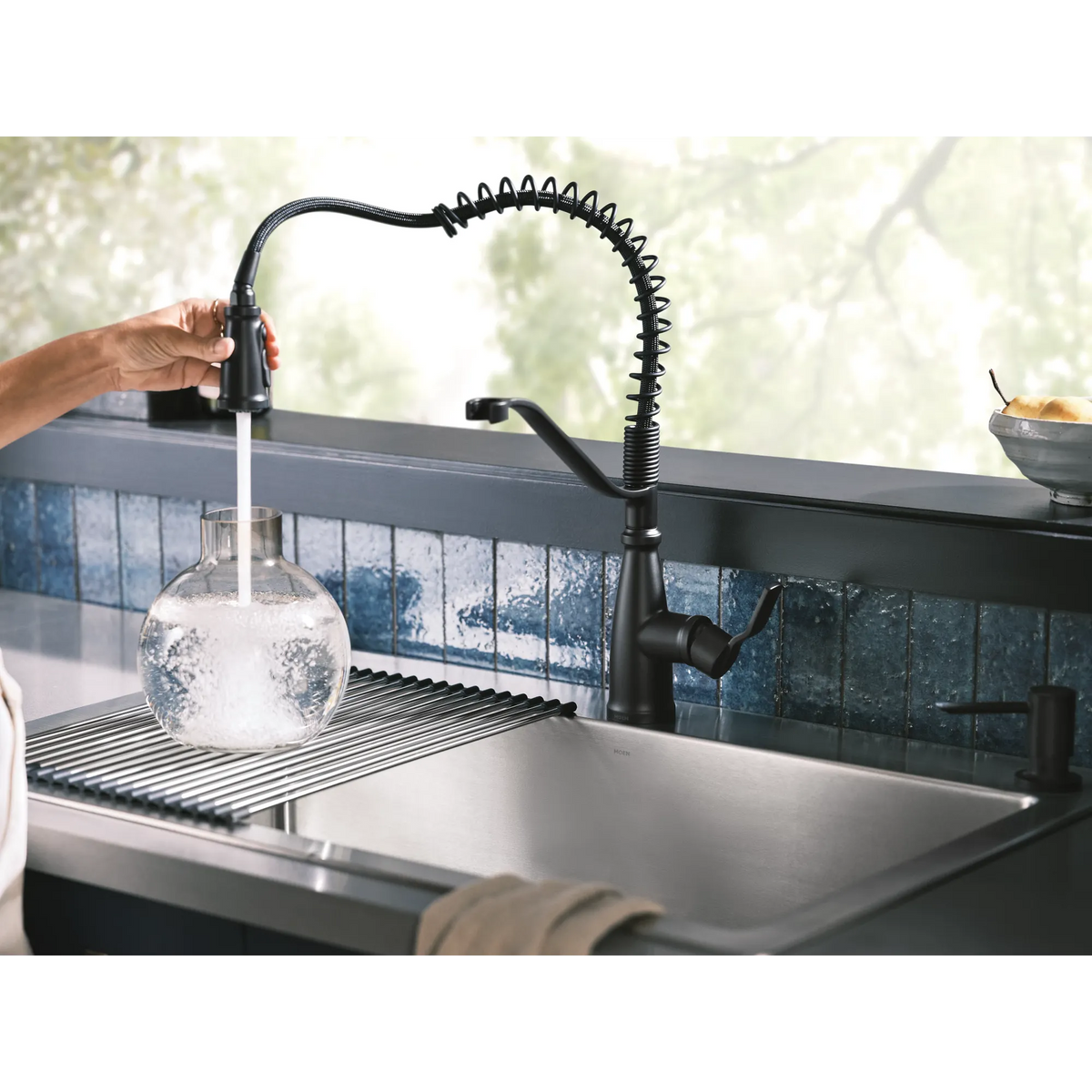 Moen Modern Soap Dispenser S3947 in Matte Black (S3947BL) - view 4