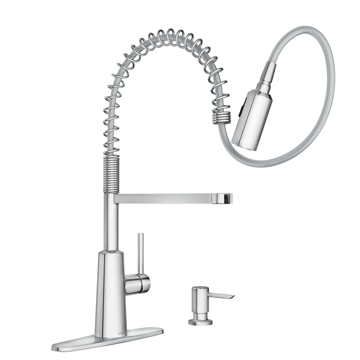 Moen Nori Pre-Rinse Spring Kitchen Faucet 87897 in Chrome (87897) - view 2