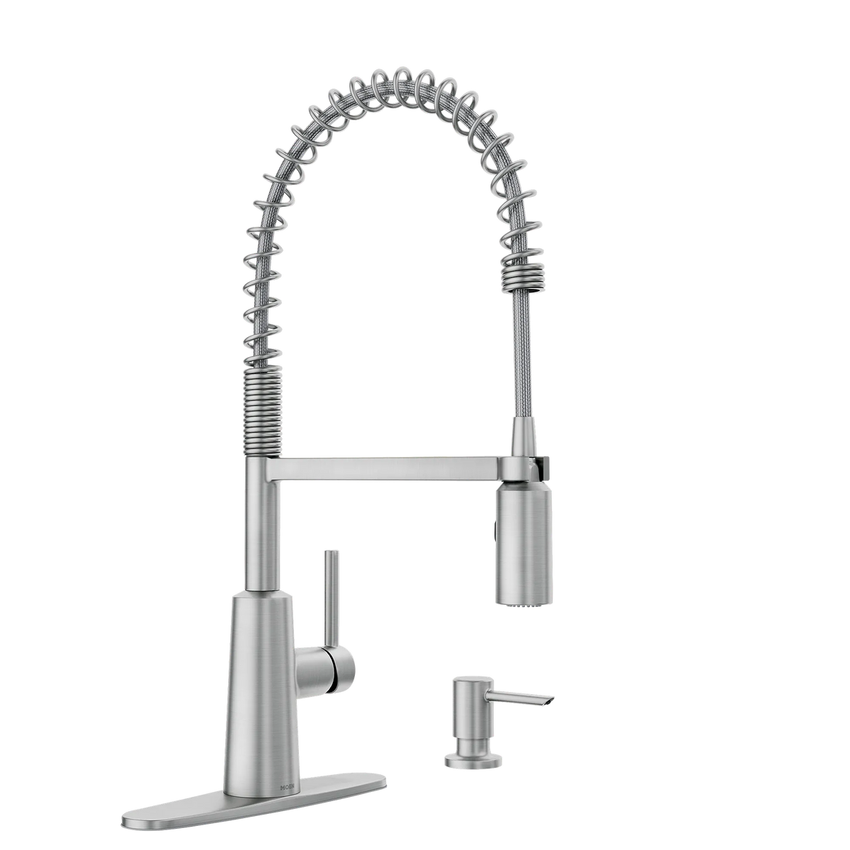 Moen Nori Pre-Rinse Spring Kitchen Faucet 87897 in Spot Resist Stainless (87897SRS) - view 5