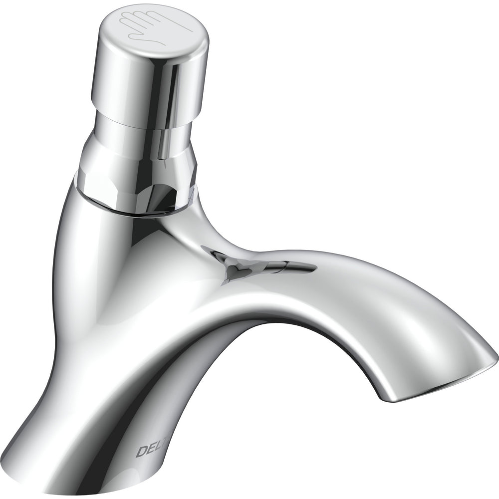 Delta Commercial 87T104 Single Hole Metering Slow-Close Lavatory Faucet - Chrome
