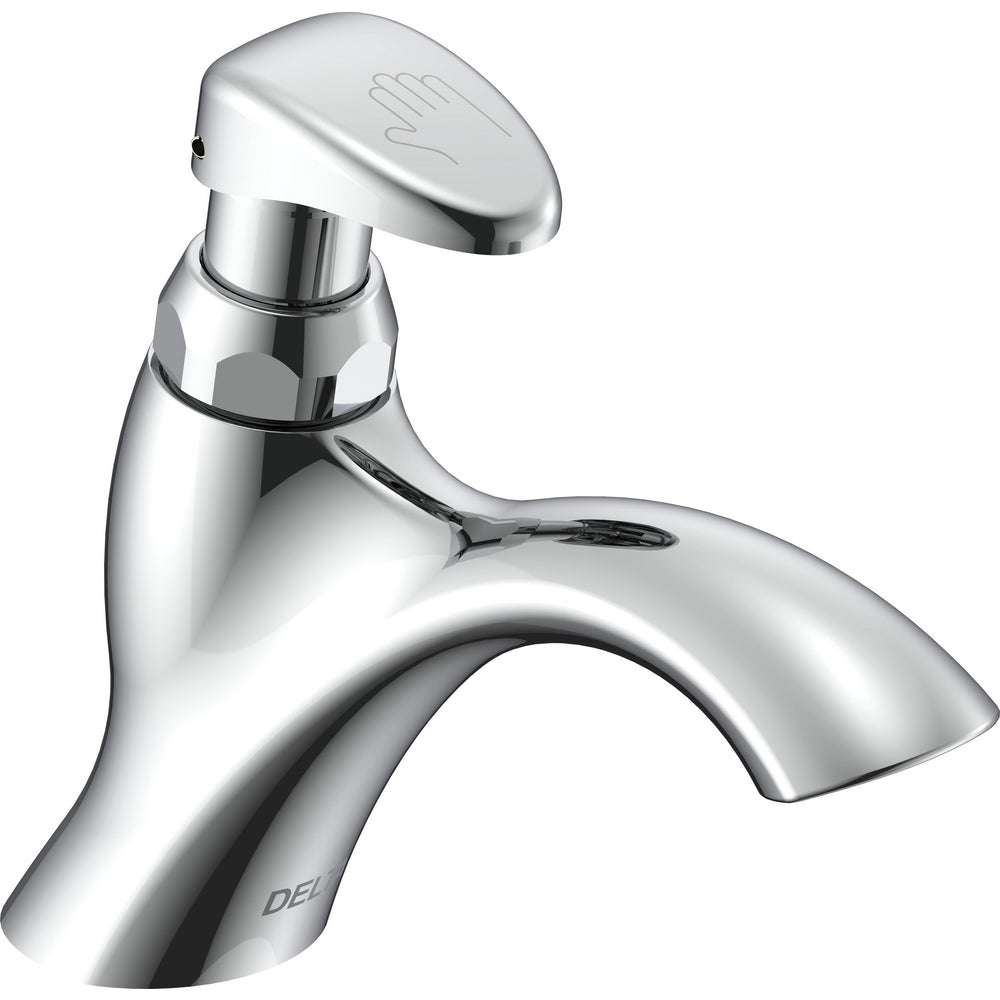 Delta Commercial 87T105 Single Hole Metering Slow-Close Lavatory Faucet - Chrome