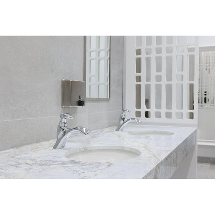 Delta 87T Single Hole Metering Slow-Close Bathroom Faucet - Plumbing Market