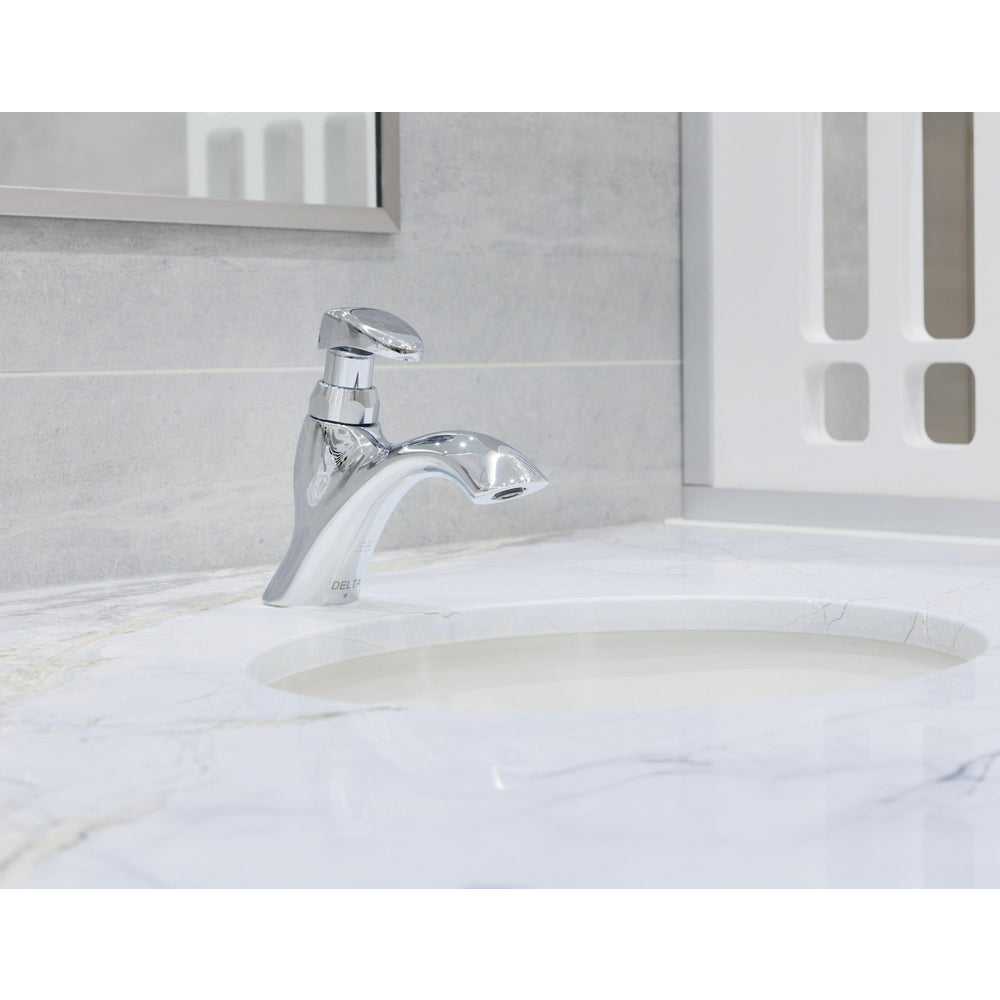 Delta Commercial 87T111 Single Hole Metering Slow-Close Lavatory Faucet