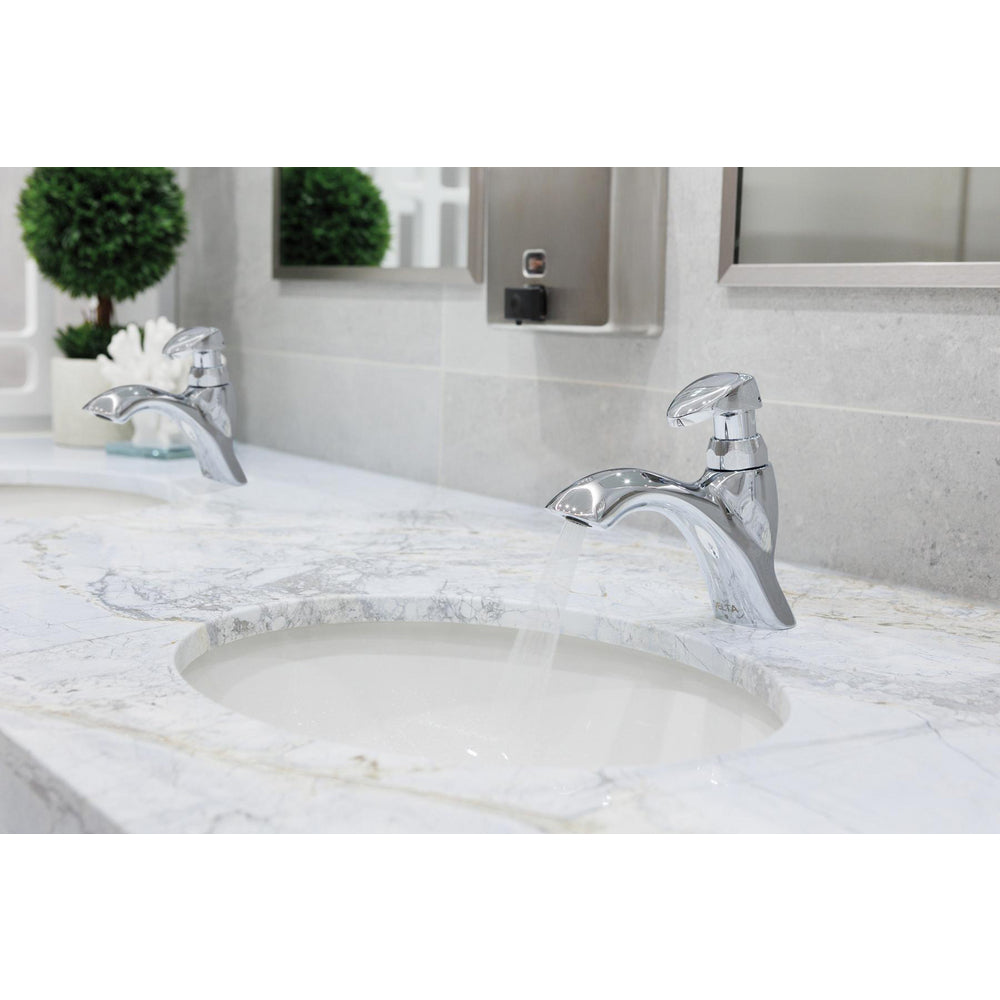 Delta Commercial 87T111 Single Hole Metering Slow-Close Lavatory Faucet