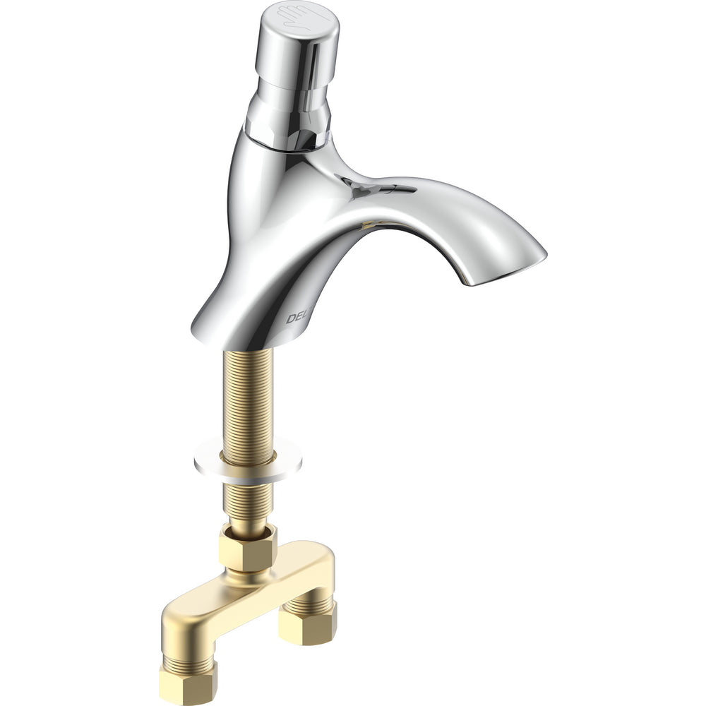 Delta Commercial 87T910 Single Hole Metering Slow-Close Lavatory Faucet - Chrome