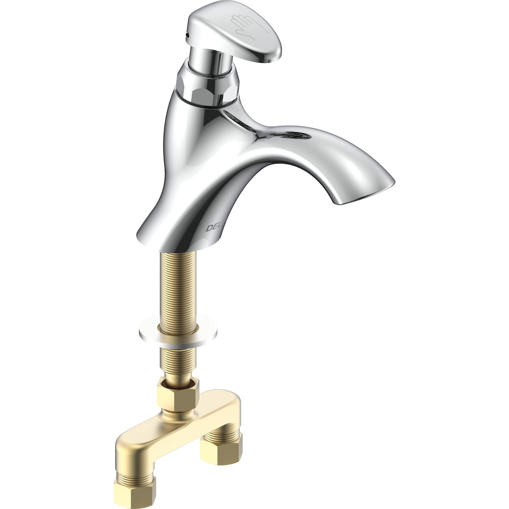 Delta Commercial 87T911 Single Hole Metering Slow-Close Lavatory Faucet - Chrome