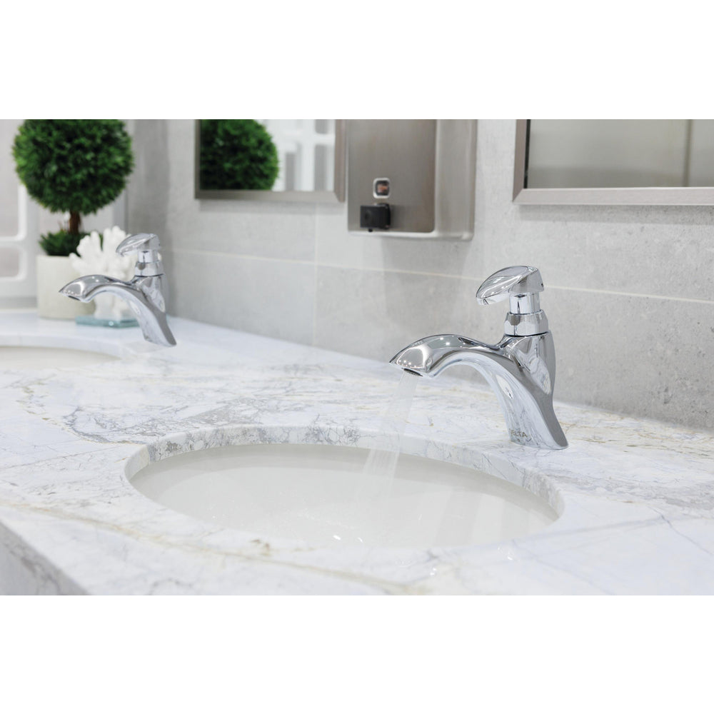 Delta Commercial 87T911 Single Hole Metering Slow-Close Lavatory Faucet