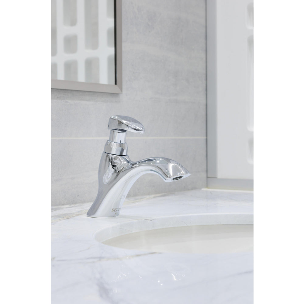 Delta Commercial 87T911 Single Hole Metering Slow-Close Lavatory Faucet