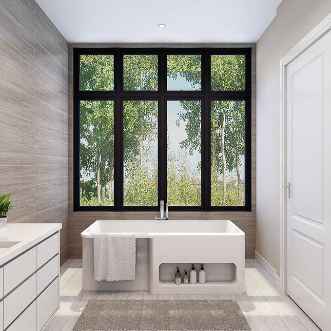 Zitta Bathtub Basca freestanding white 67" x 31 3/4" x 23 3/8", acrylic, Slik Portfolio collection TBS6731FA001 - Plumbing Market