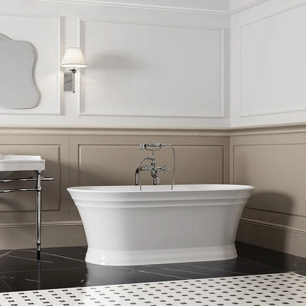 Zitta Bathtub Antika freestanding white 66 5/8" x 30 7/8" x 23 7/8", acrylic, Zitta collection TAT6731FA001 - Plumbing Market