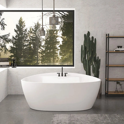 Zitta Bathtub Pura freestanding white 59 7/8" x 32 5/8" x 24 5/8", acrylic, Zitta collection TPR6032FA001 - Plumbing Market