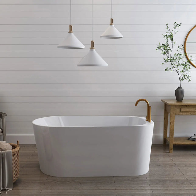 Zitta Bathtub Vela freestanding white 59" x 31 3/8" x 23 5/8", acrylic, Zitta collection TVL5931FA001 - Plumbing Market