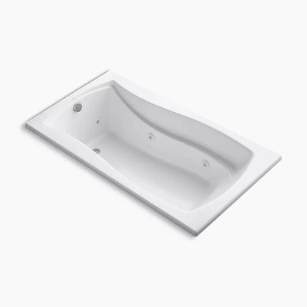 Kohler Mariposa 66" x 35-7/8" drop-in whirlpool bath with Bask heated surface and end drain K-1224-W1-0 - Plumbing Market