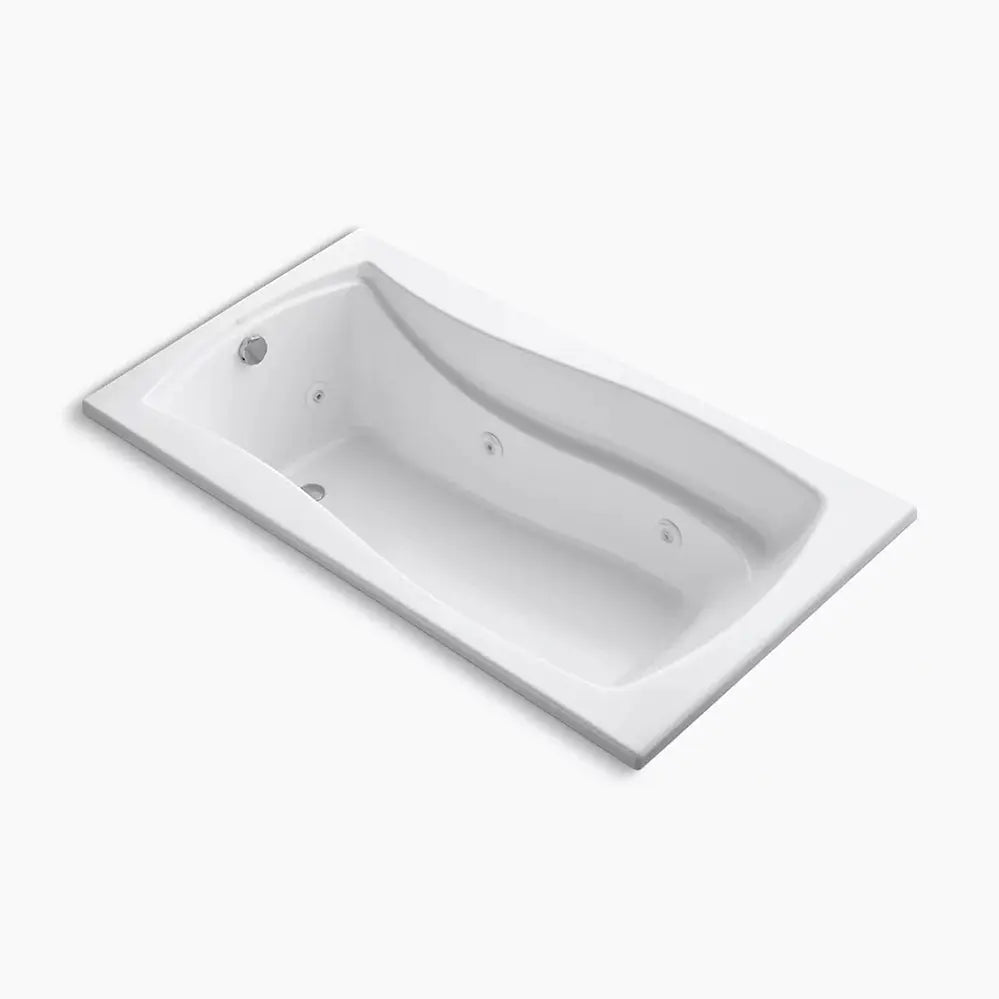 Kohler Mariposa 66" x 35-7/8" drop-in whirlpool bath with end drain and heater K-1224-H-0 - Plumbing Market