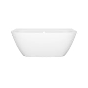 Victoria + Albert Lussari 63" X 30" Freestanding Back To Wall Bathtub With Void And Tile Flange LU4 - Standard White / 63 x 30 / With Overflow