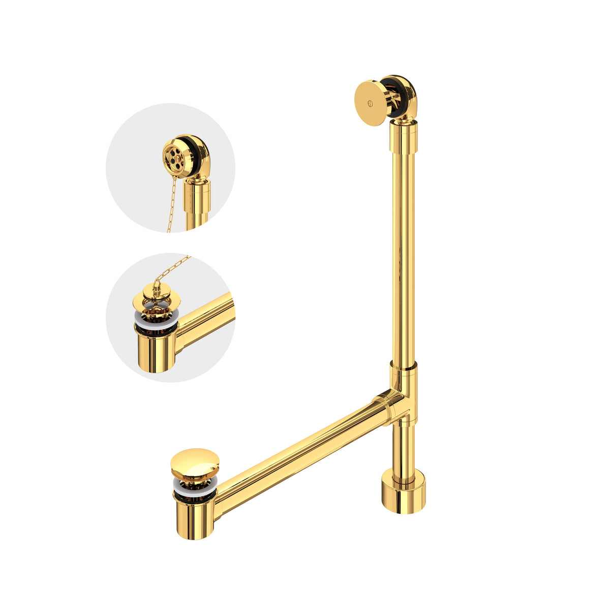 Victoria + Albert Freestanding Bathtub Drain For Above-Floor Installation Box K-50 - Polished Brass