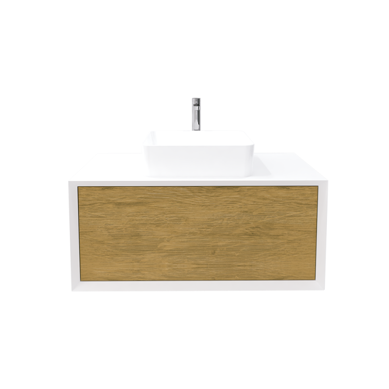 Rubi Marea Vanity White Cabinet / Oak Front RTO900VAMBLO