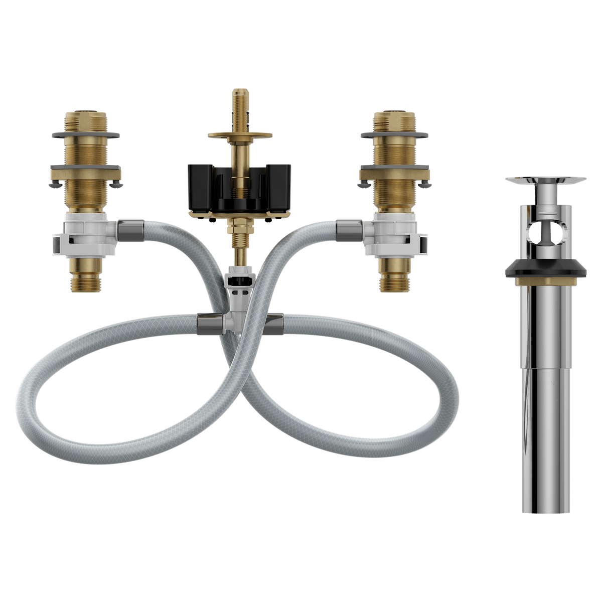 Moen M-Pact Widespread Valve 8" - 16" Center 1/2" IPS Connection 9000 in Chrome (9000)