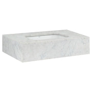 DXV Belshire 30 in. Carrara Marble Console Top, No Hole in Carrara Marble (D19080000.550)