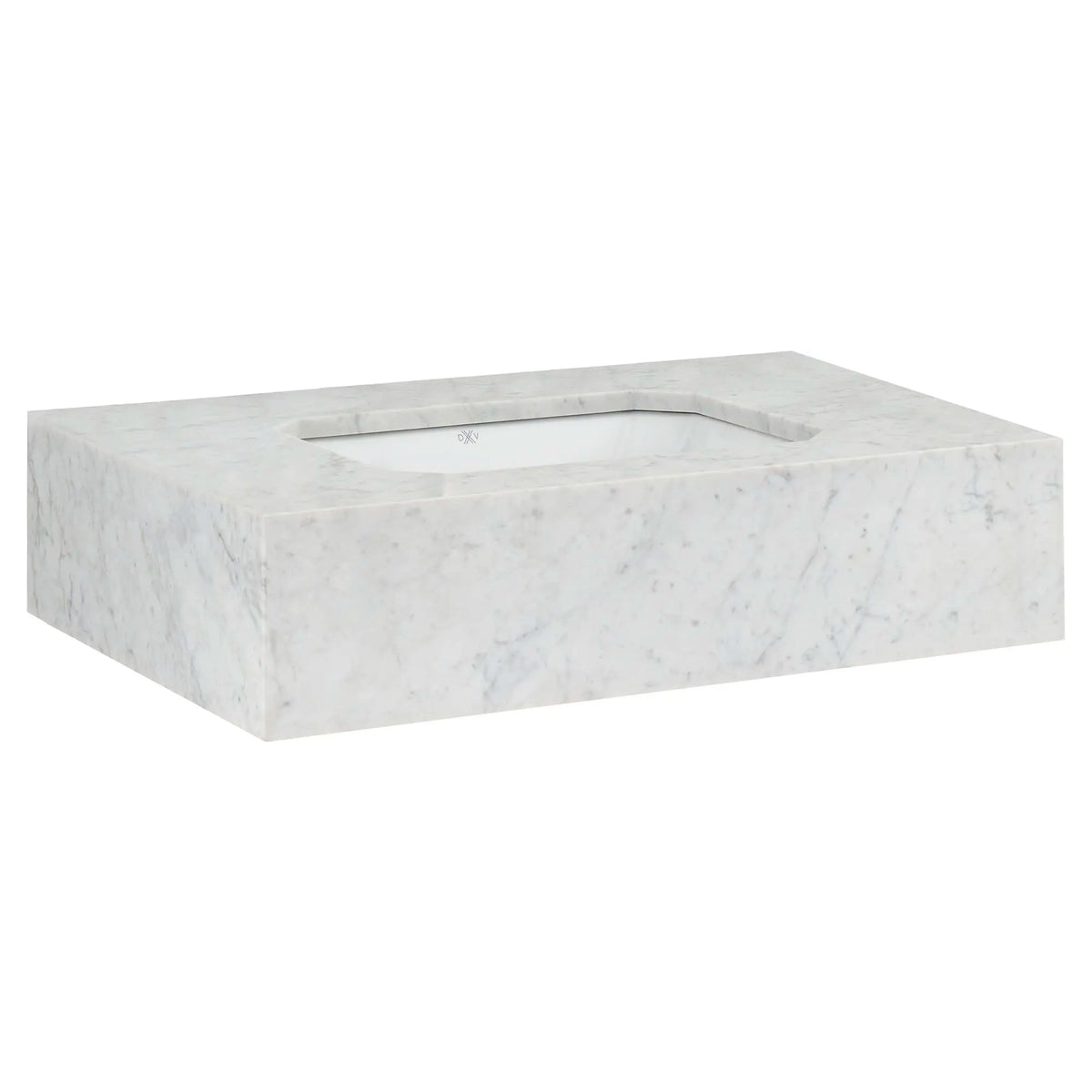DXV Belshire 30 in. Carrara Marble Console Top, No Hole in Carrara Marble (D19080000.550)