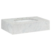DXV Belshire 30 in. Carrara Marble Console Top, 3 Hole in Carrara Marble (D19080003.550)