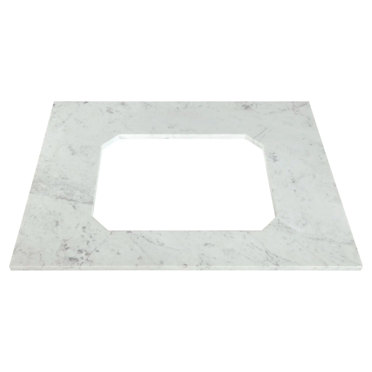 DXV Belshire 30 in. Carrara Marble Vanity Top, No Hole in Carrara Marble (D19090000.550)