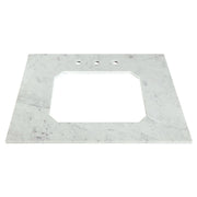DXV Belshire 30 in. Carrara Marble Vanity Top, 3 Hole in Carrara Marble (D19090003.550)