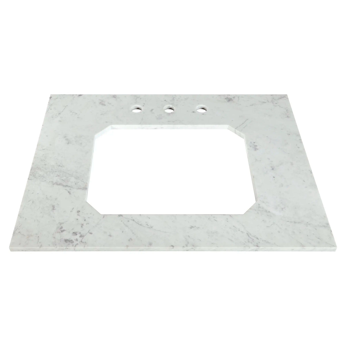 DXV Belshire 30 in. Carrara Marble Vanity Top, 3 Hole in Carrara Marble (D19090003.550)