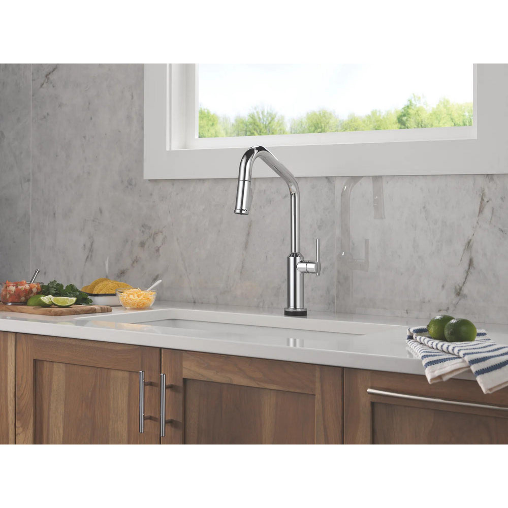 Delta Cordova-Touchless Kitchen Pulldown Faucet Angle Spout