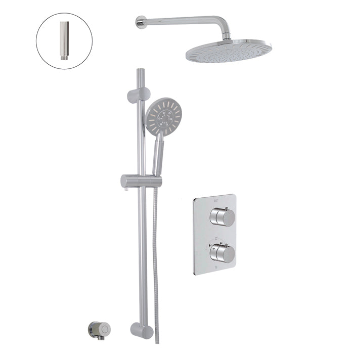 ALT Via Dante Thermostatic Shower System – 2 Functions 91082 in Polished Chrome