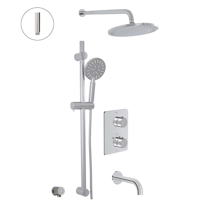 ALT Via Dante Thermostatic Shower System – 3 Functions 91093 in Polished Chrome