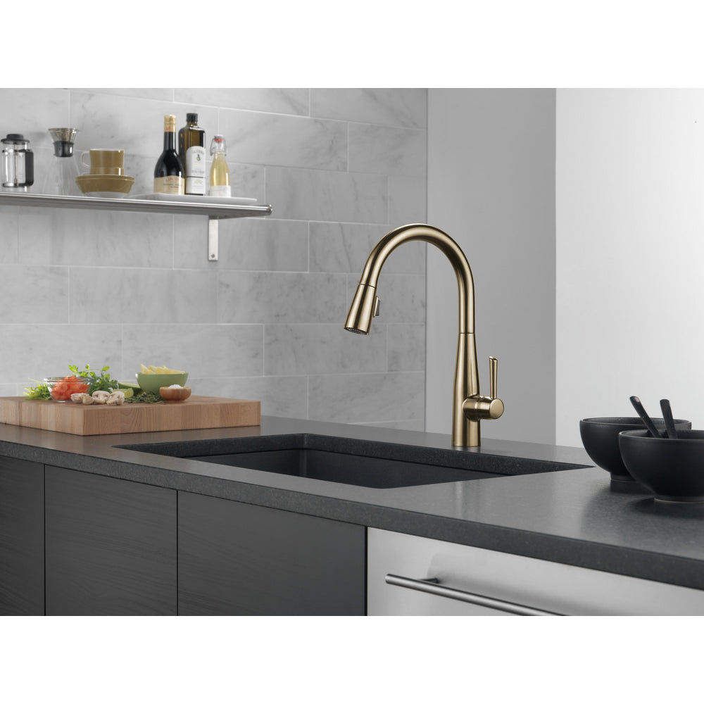 Delta Single Handle Pull-Down Kitchen Faucet - Champagne Bronze