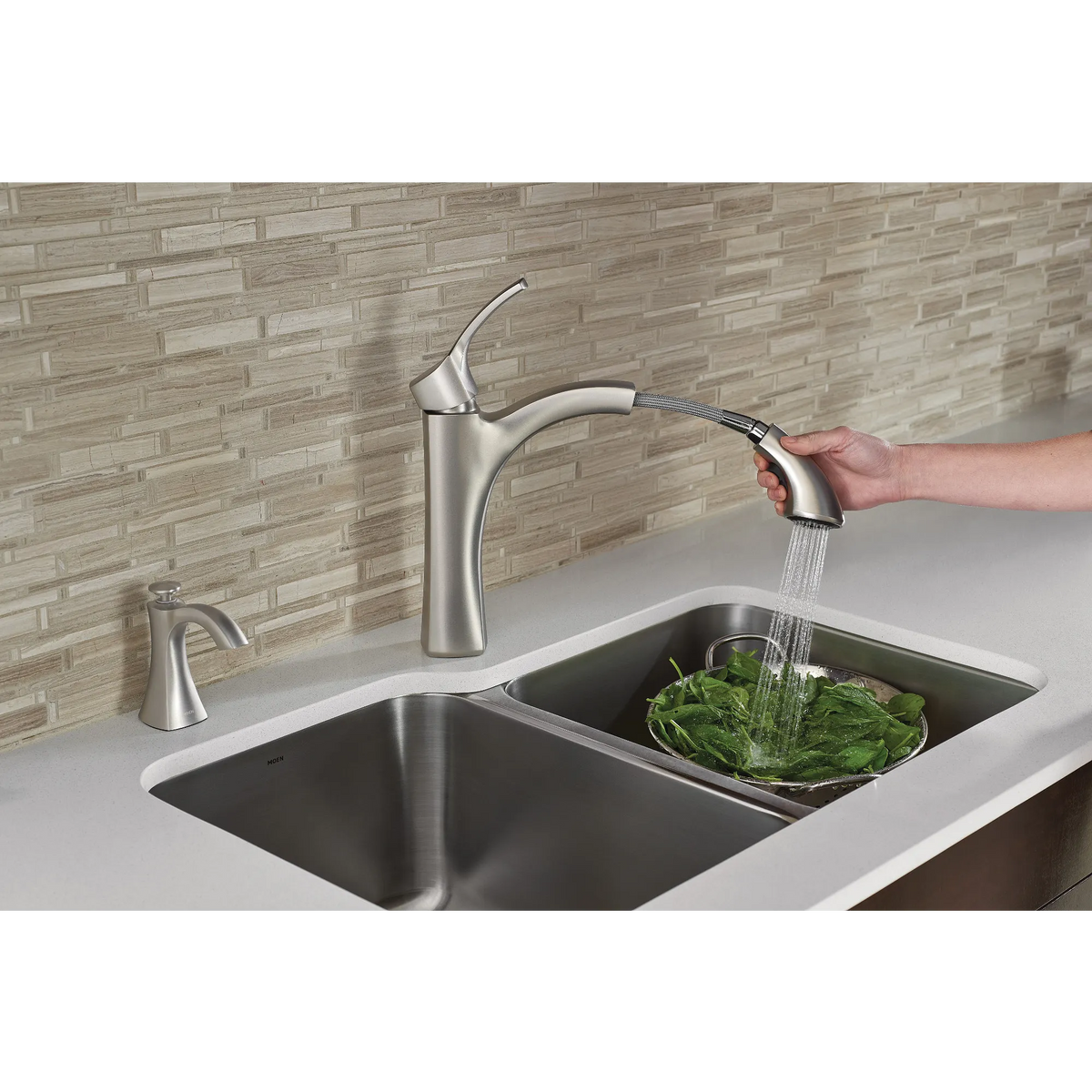 Moen Transitional Soap Dispenser S3948 in Spot Resist Stainless (S3948SRS) - view 4