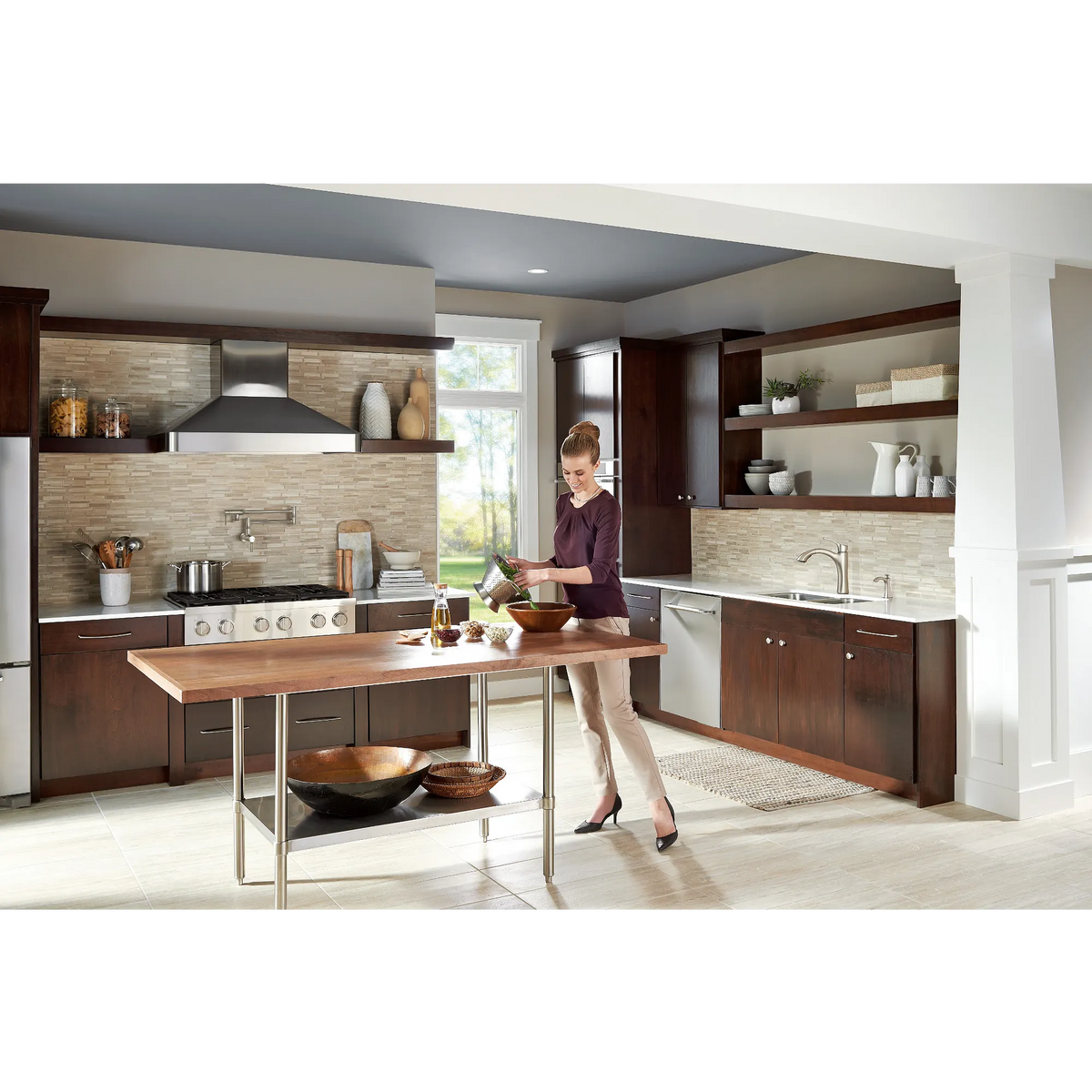 Moen Modern Single-Handle Pot Filler Kitchen Faucet S665 in Spot Resist Stainless (S665SRS) - view 4