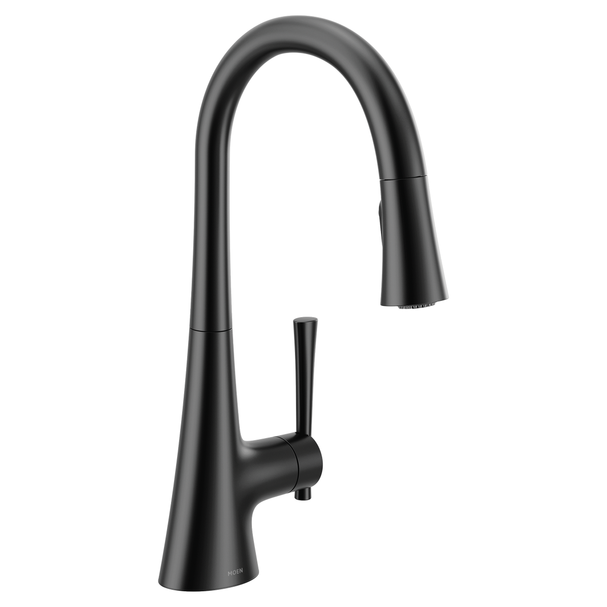Moen Kurv Single-Handle High-Arc Pulldown Kitchen Faucet 9126 in Matte Black (9126BL)