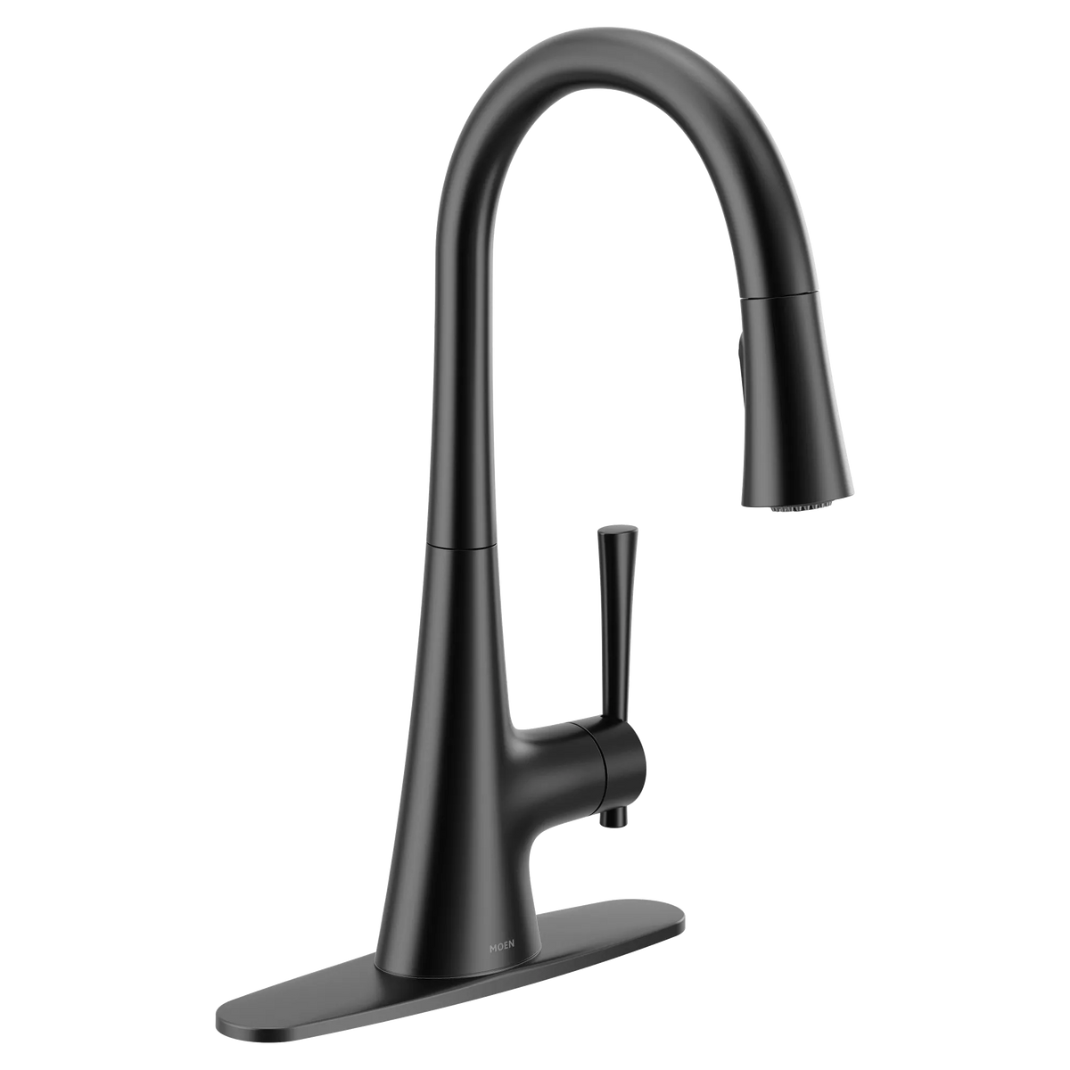 Moen Kurv Single-Handle High-Arc Pulldown Kitchen Faucet 9126 in Matte Black (9126BL) - view 2