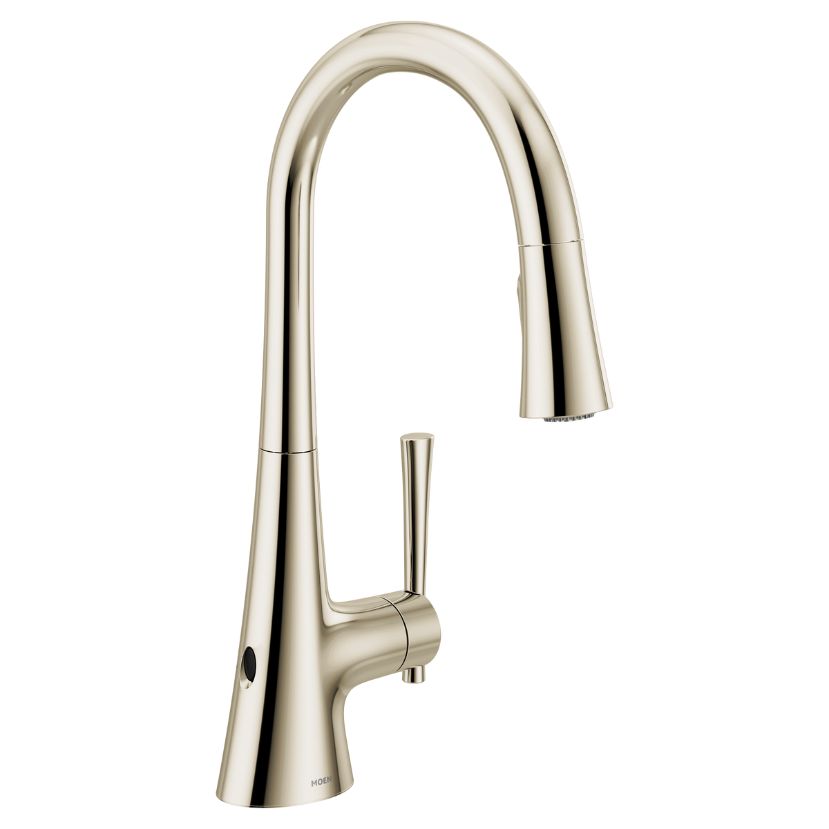Moen Kurv MotionSense Wave Single-Handle High-Arc Single-Sensor Pulldown Kitchen Faucet 9126EW in Polished Nickel (9126EWNL)