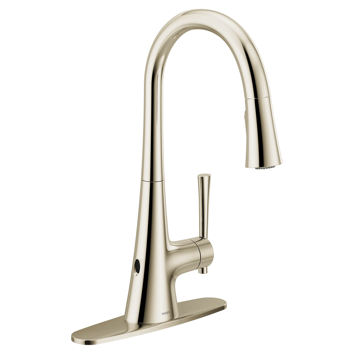 Moen Kurv MotionSense Wave Single-Handle High-Arc Single-Sensor Pulldown Kitchen Faucet 9126EW in Polished Nickel (9126EWNL) - view 2
