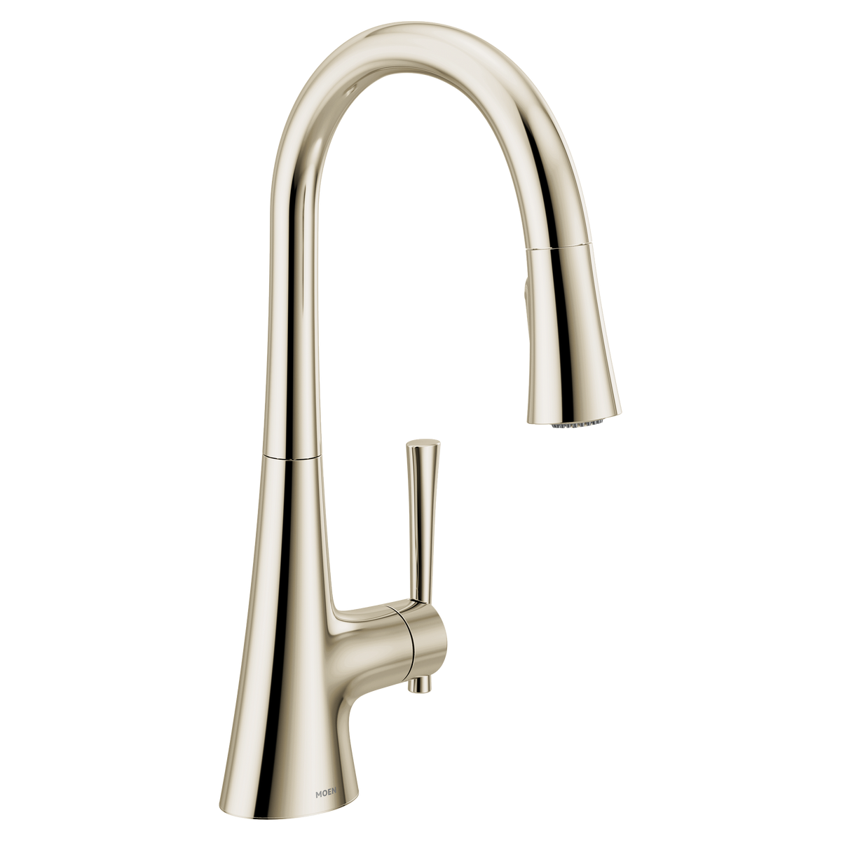 Moen Kurv Single-Handle High-Arc Pulldown Kitchen Faucet 9126 in Polished Nickel (9126NL)