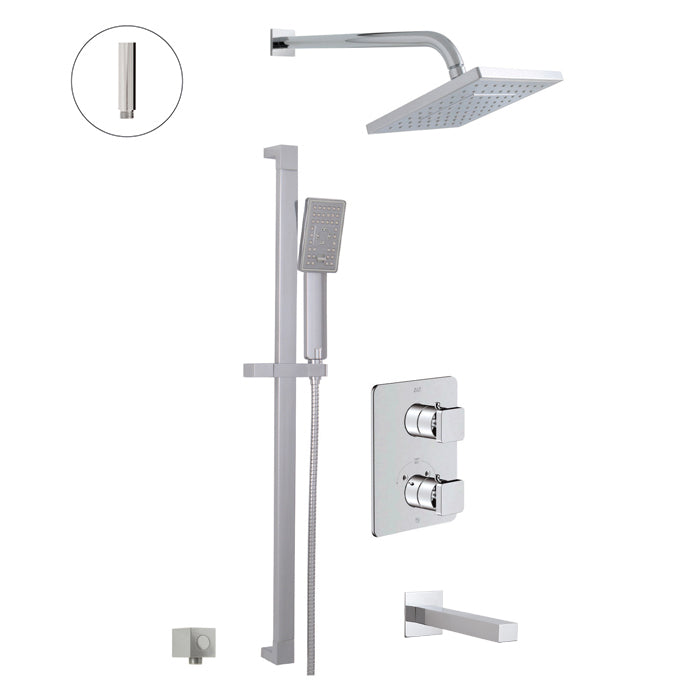 ALT Riga Thermostatic Shower System – 3 Functions 91293 in Polished Chrome