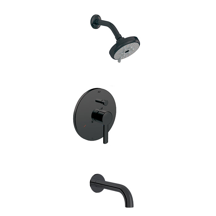 ALT Circo Pressure Balance Tub/Shower System 91446 in Electro Black