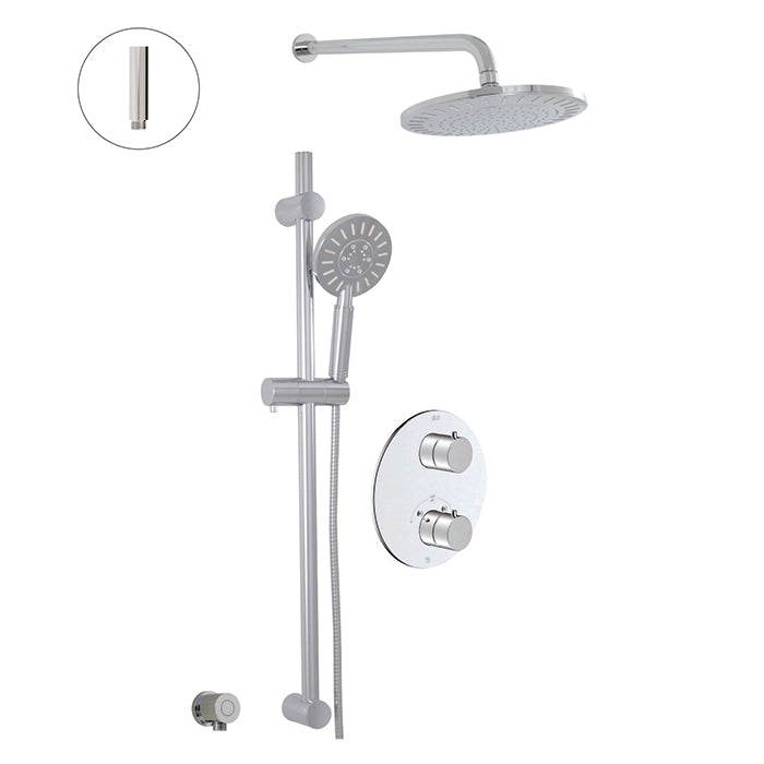 ALT Circo Thermostatic Shower System – 2 Functions 91482 in Polished Chrome