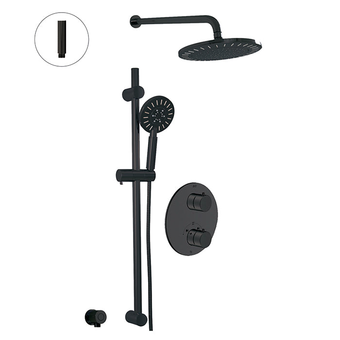 ALT Circo Thermostatic Shower System – 2 Functions 91482 in Electro Black