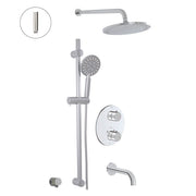 ALT Circo Thermostatic Shower System – 3 Functions 91493 in Polished Chrome
