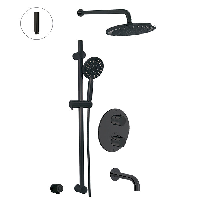 ALT Circo Thermostatic Shower System – 3 Functions 91493 in Electro Black
