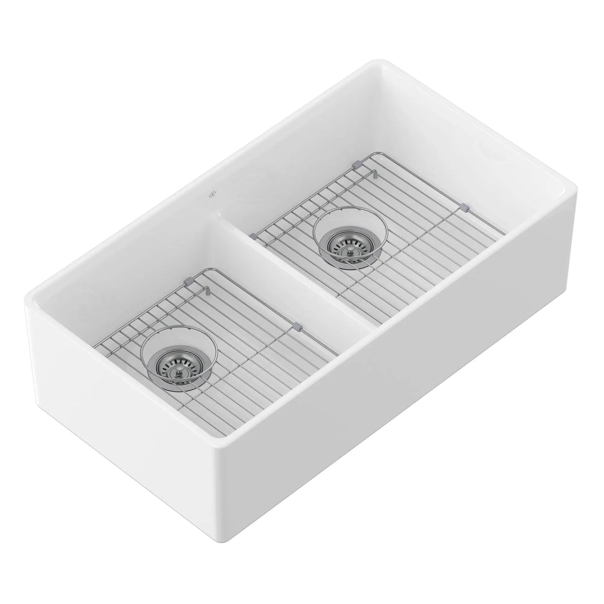 DXV Etre 36 in. Double Apron Kitchen Sink in Canvas White (D21180DB3620.415) - view 4