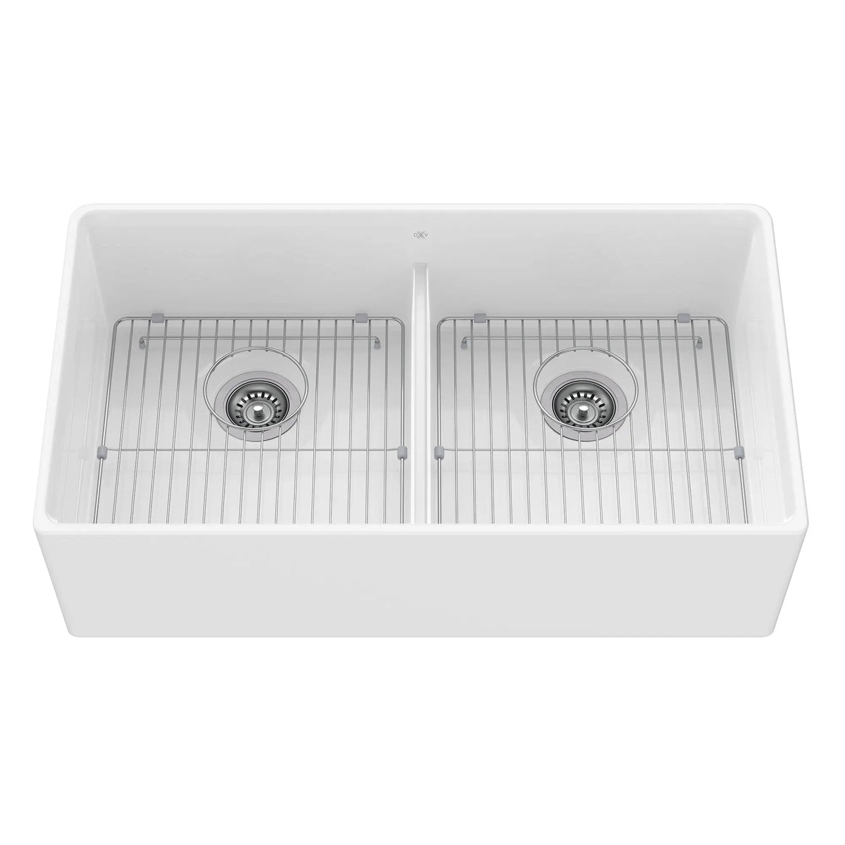 DXV Etre 36 in. Double Apron Kitchen Sink in Canvas White (D21180DB3620.415) - view 5
