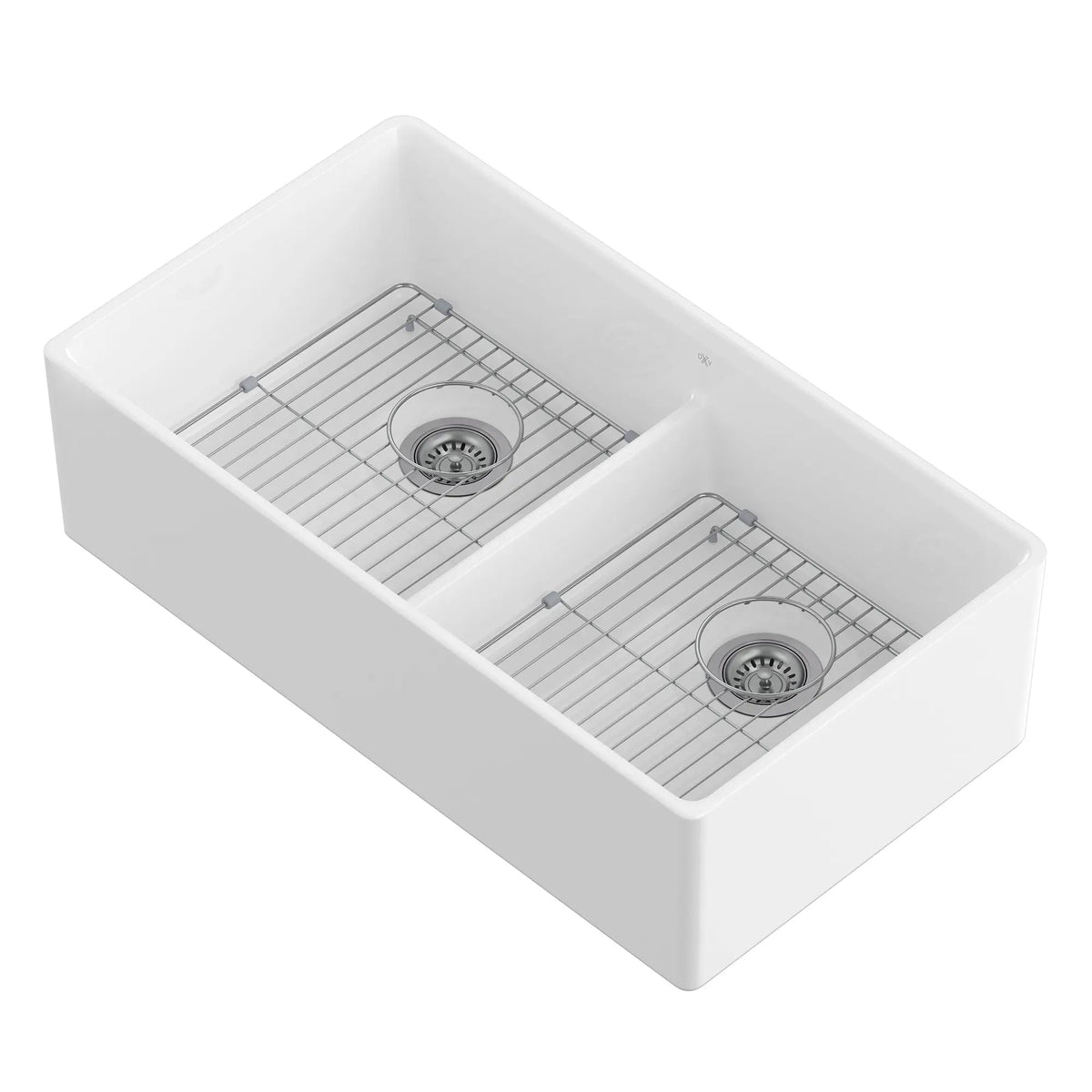 DXV Etre 36 in. Double Apron Kitchen Sink in Canvas White (D21180DB3620.415) - view 6